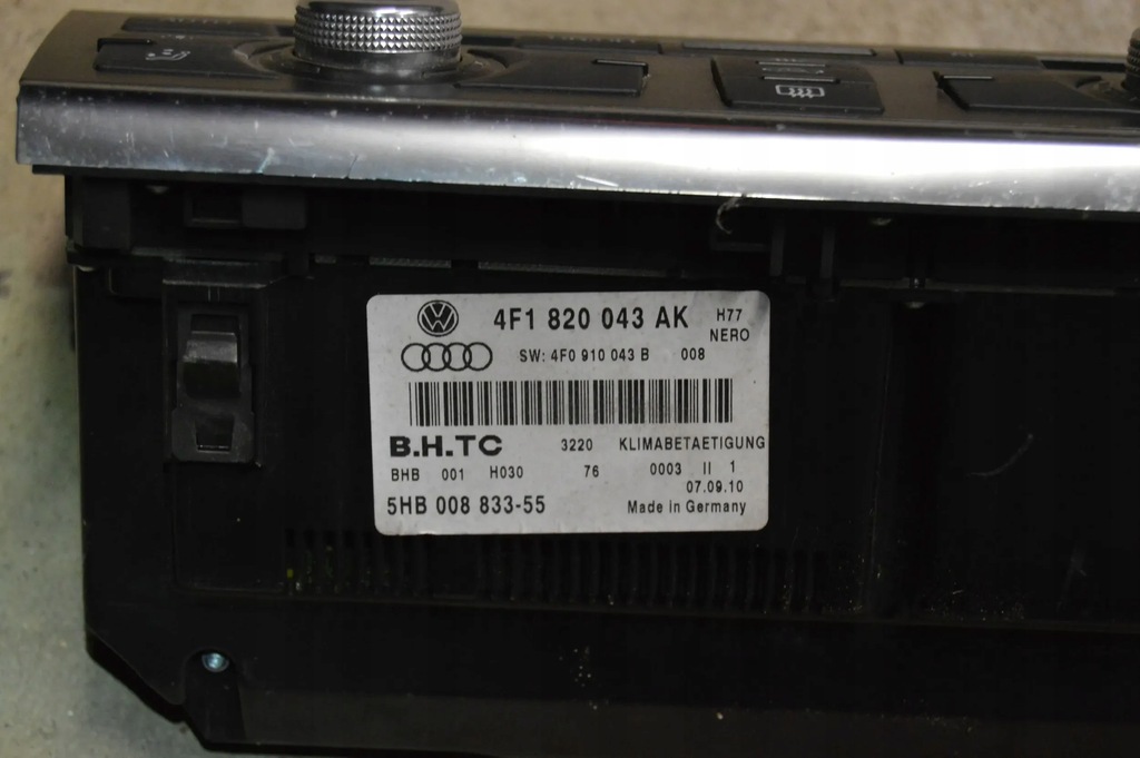 фото №7, Панель управление кондиционер 4f1820043ak audi a6 s6 c6 4f
