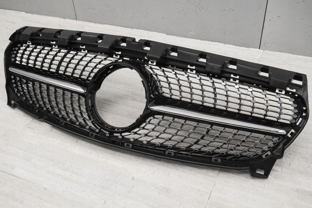 фото №7, Mercedes cla w117 2017-2019 po faceliftingu решітка радіатора diamond чорний