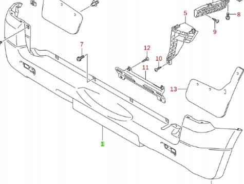 фото №1, Бампер задній suzuki