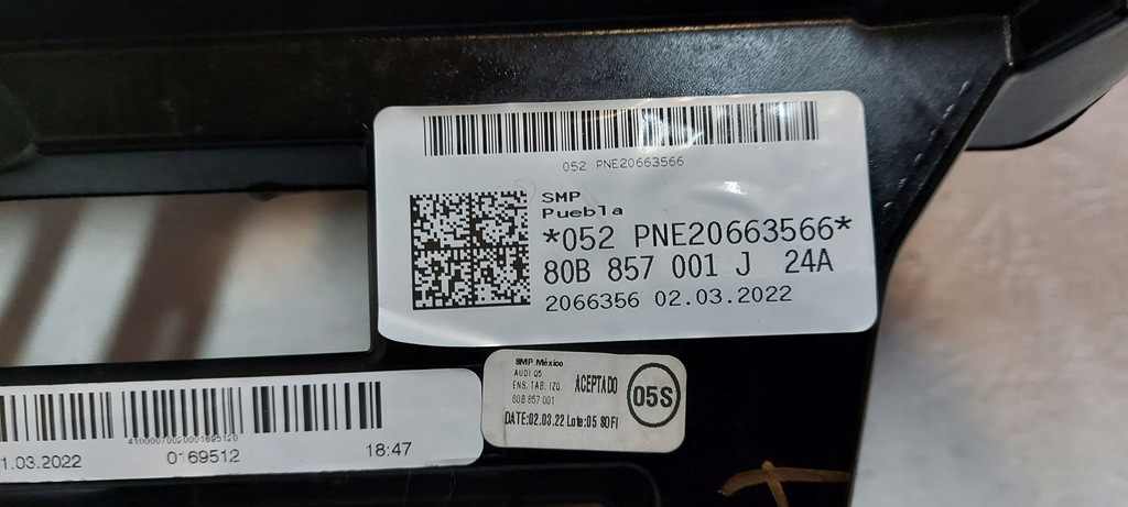 фото №8, Audi q5 ii 80a 80b sq5 lift консоль приборная панель оригинал head-up 80b857001