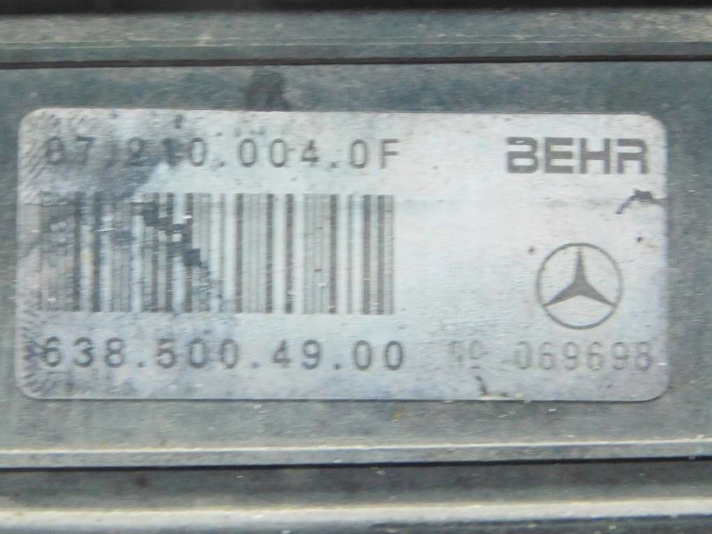 фото №6, Mercedes vito i w638 2001r радиатор wody бачок вентилятор радиатора