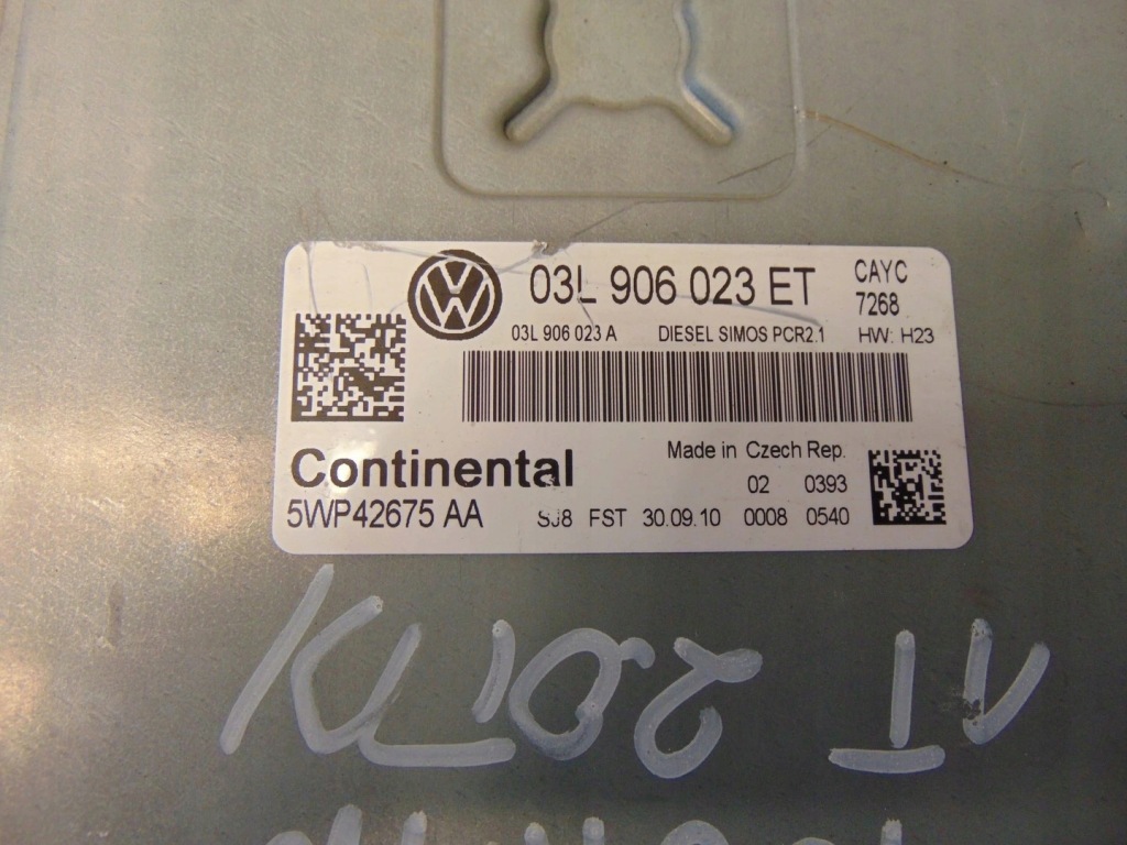 фото №5, Бортовой компьютер двигателя vw touran 1.6 tdi 1t3 03l906023et