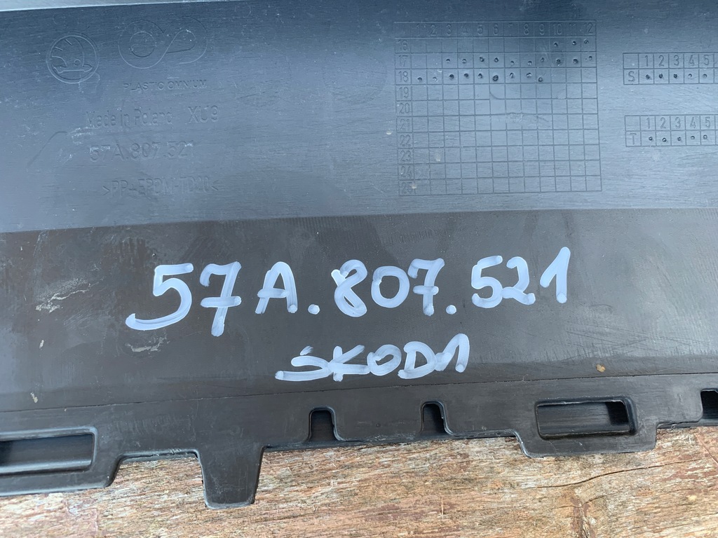 фото №14, Skoda karoq бампер задняя накладка спойлер бампера pdc 57a807521