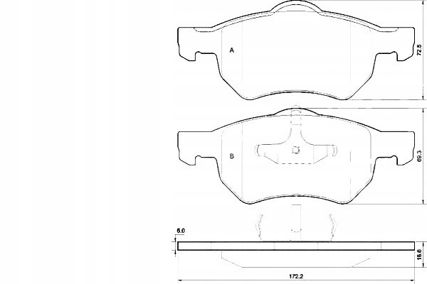 фото №1, A.b.s. гальмівні колодки гальмівні chrysler voyager iv 2.4 r