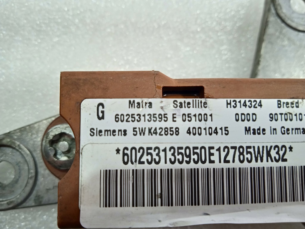 фото №9, Renault espace модуль датчик подушка безпеки боковий 5wk42858