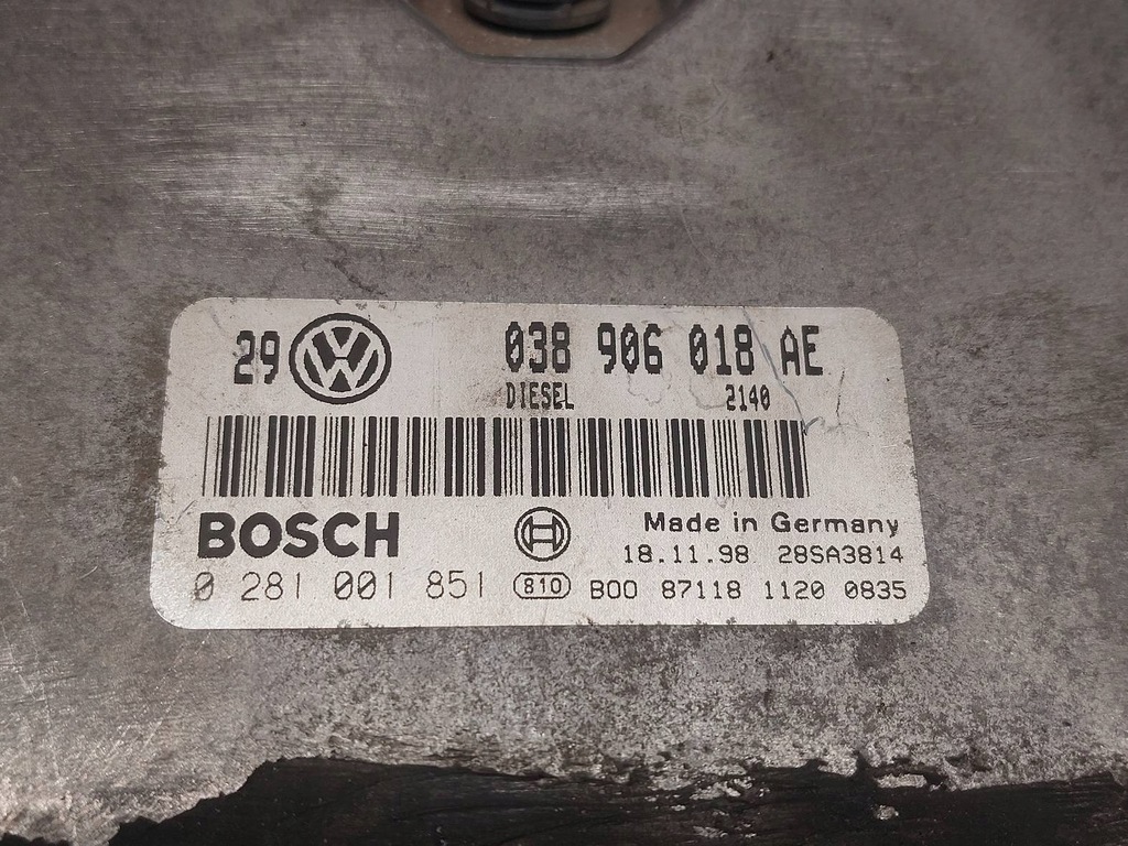 фото №7, Набір стартовий vw bora i 1.9 tdi 1j0919861b 038906018ae 4b0905851c