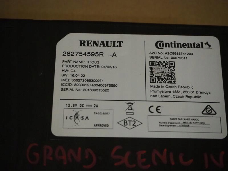 фото №3, Модуль навигации renault grand scenic iv megane iv