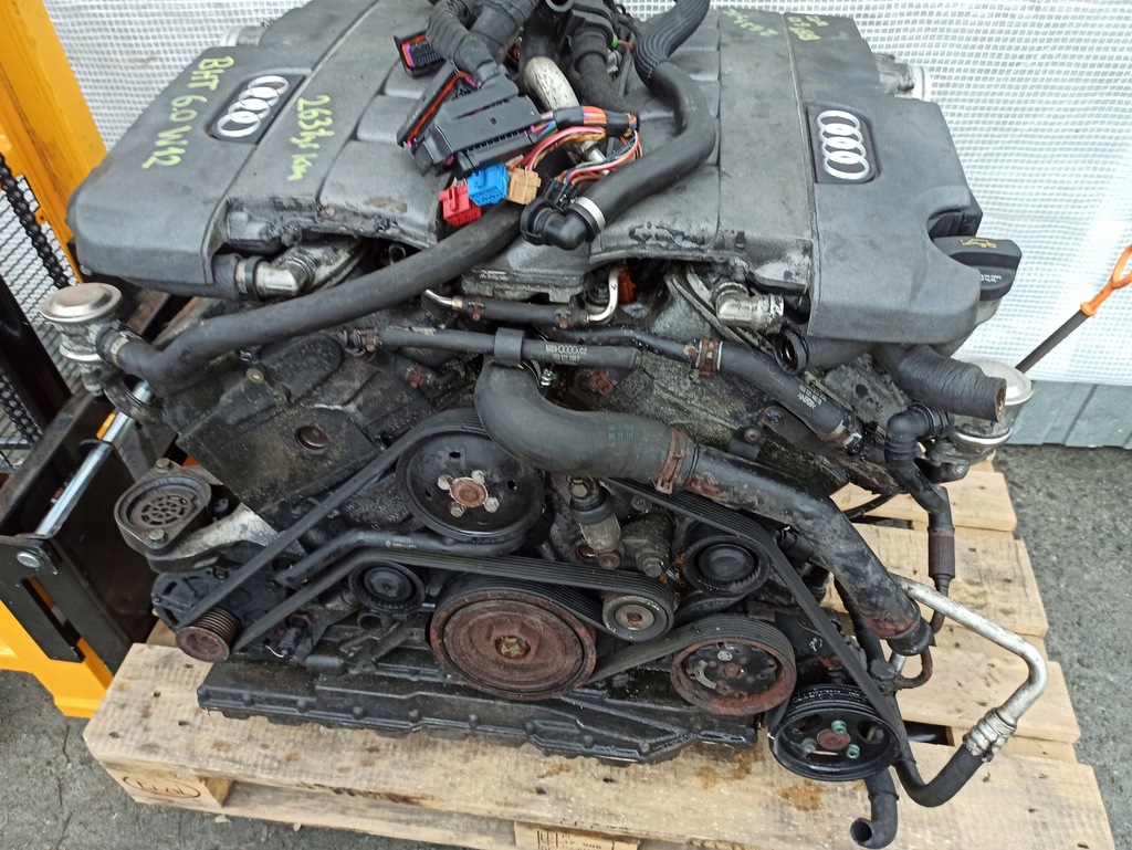 фото №8, Audi a8 d3 w12 двигун kompletny 6.0 бензин bht 450ps демонтаж