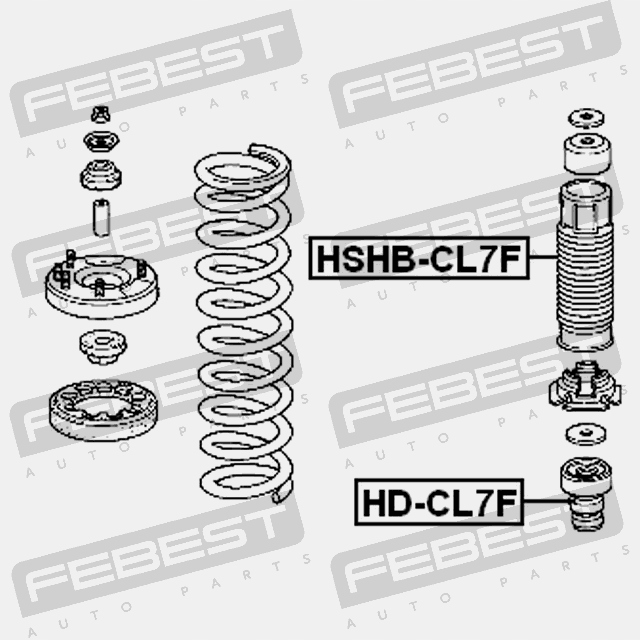 фото №14, Febest hshb-cl7f захист / пневмоподушка повітряний / амортизатор