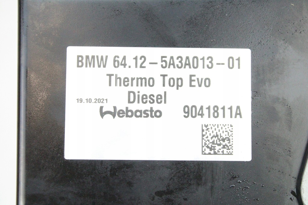 фото №7, Оригинальные webasto обогреватель стояночный дизель bmw 4 g26 5a3a013