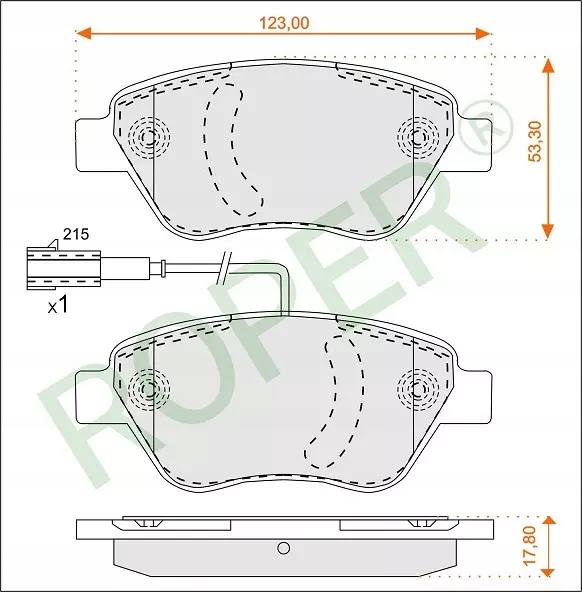 фото №1, Гальмівні колодки перед alfa romeo mito fiat 500 grande punto