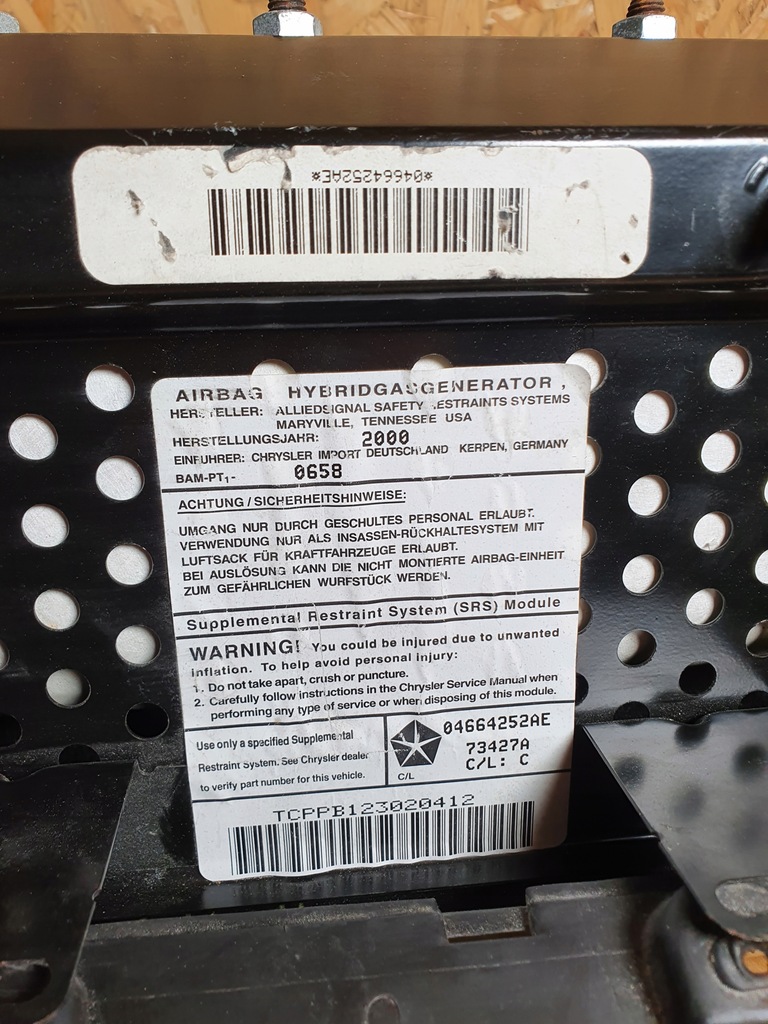фото №7, Chrysler pt cruiser подушка безпеки / подушка пасажира