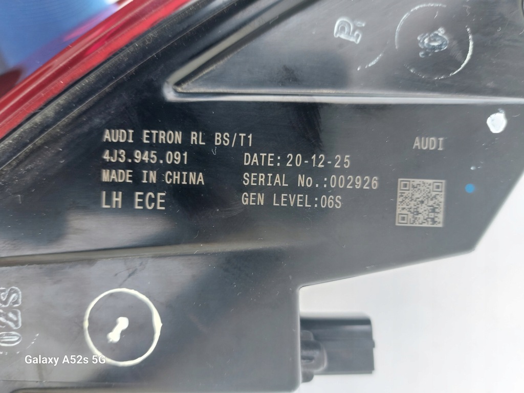 фото №16, Лампа лівий задня led audi e tron gt eu