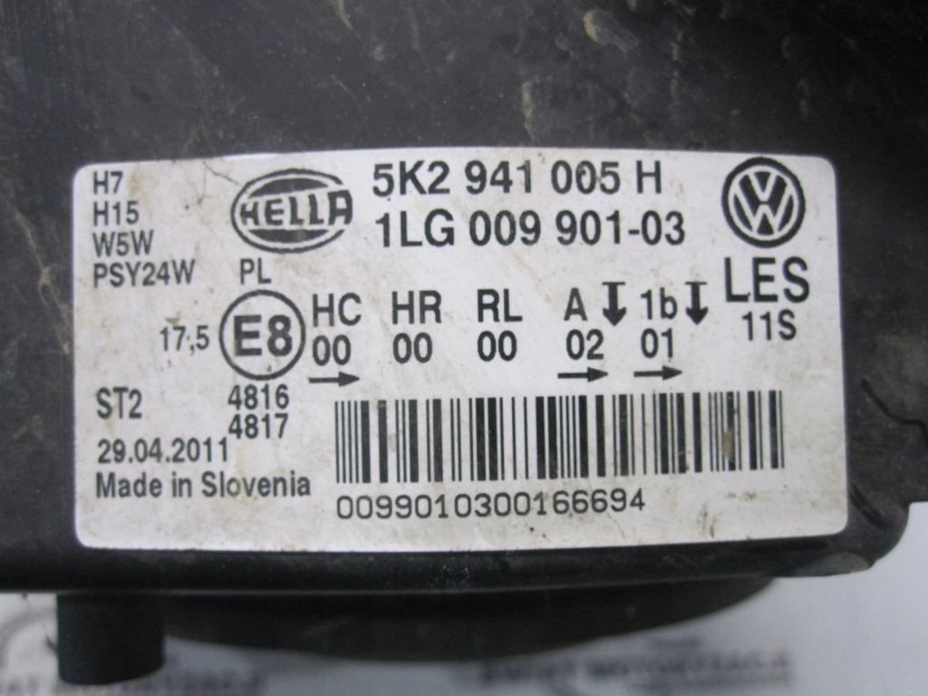 Vw golf vi рестайлинг  11r лампа левая перед 5k2941005h 5k0807571j anglik Недорого