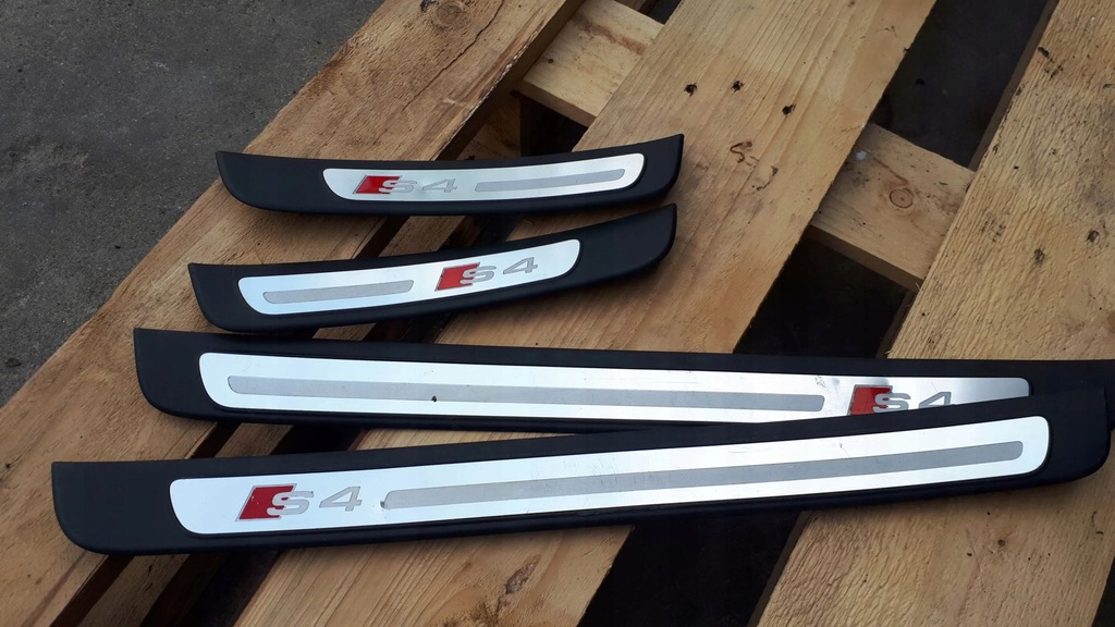 фото №9, S4 b8 lift накладки молдинг пороговые накладки 4x