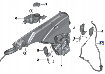 Bmw x3 g01 x5 g05 x6 g06 x7 g07 xm шланг пабтрубок  распылителя окон насос Киев