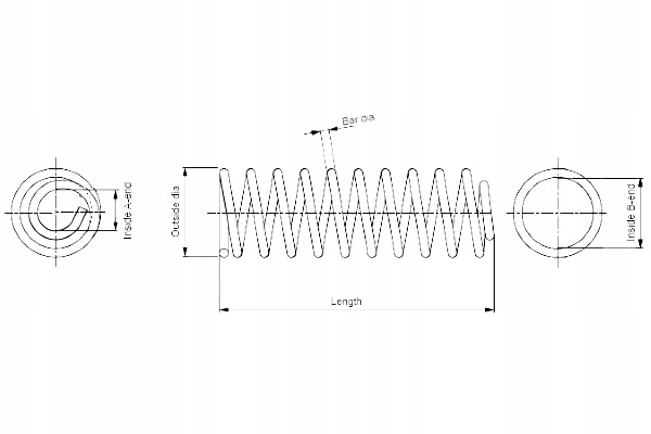 фото №1, Пружина подвеска перед l/p daewoo matiz 0.8 1.0 09.98- monroe