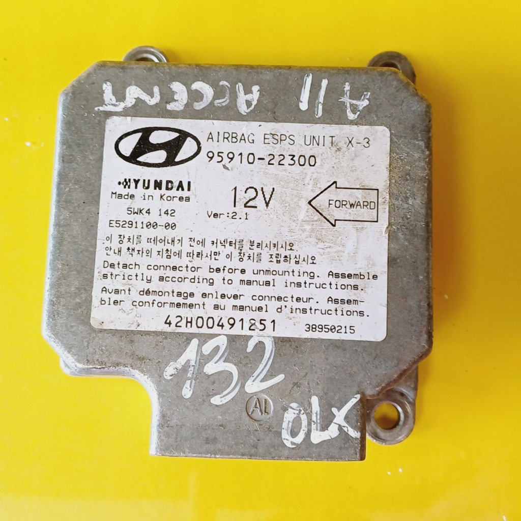 фото №1, Модуль датчик подушка безпеки hyundai accent 9591022300 nr132