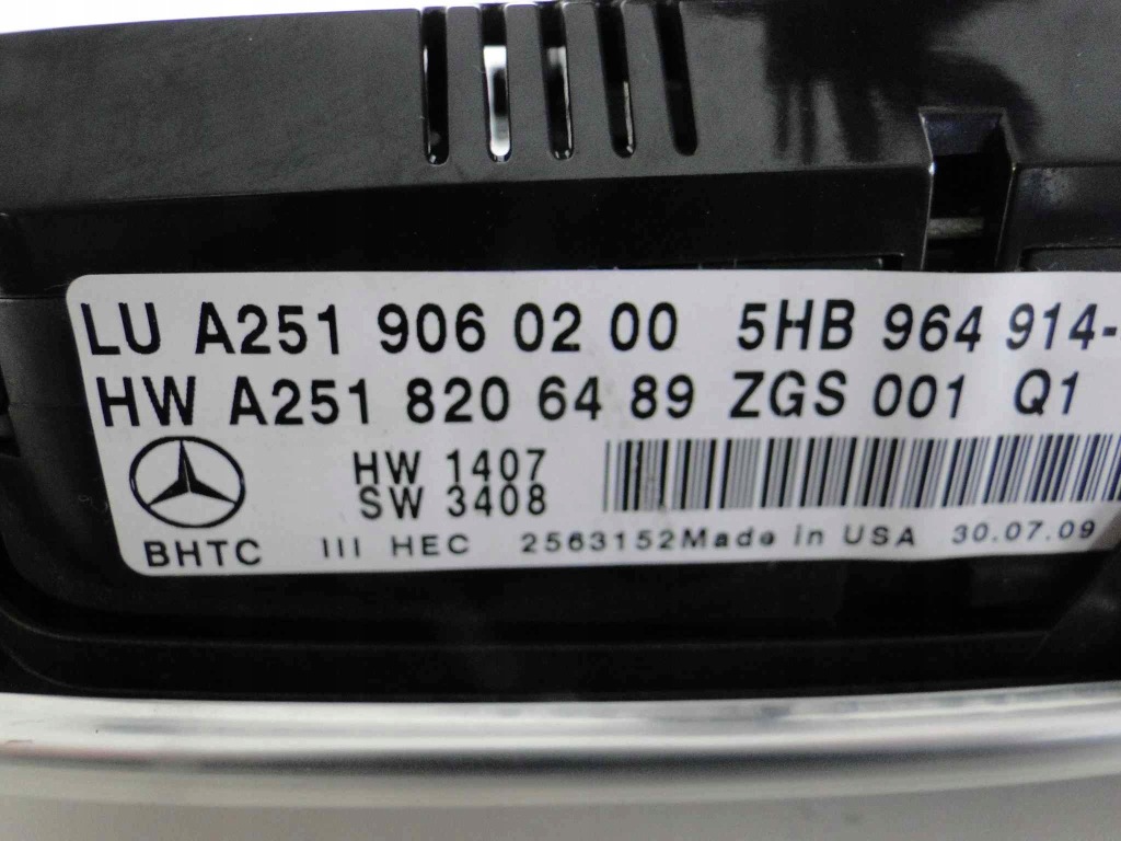 фото №6, Mercedes ml w164 lift панель кондиционера обдув