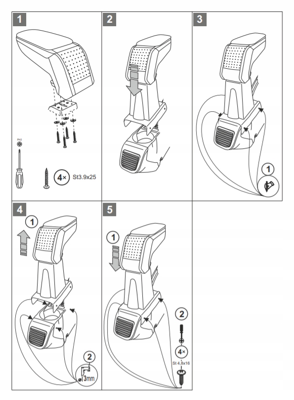 фото №15, Подлокотник кожаный opel combo 2012-2017