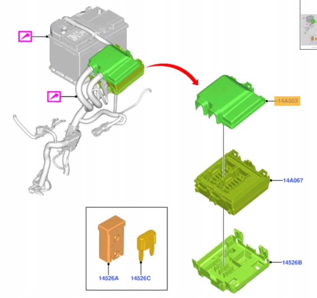 Ford focus mk4 iv 2018- модуль коробка кришка плита запобіжників Зі Шроту