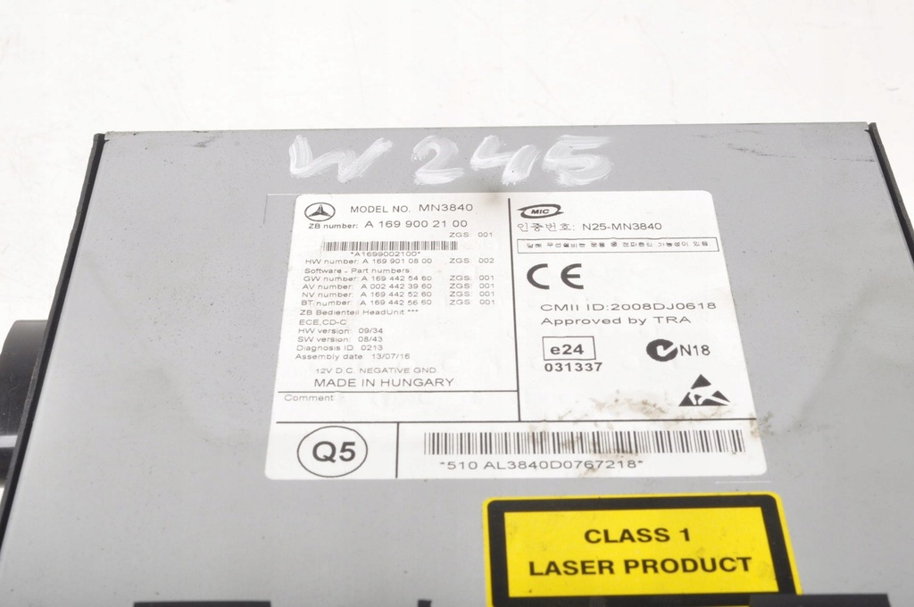 фото №5, Mercedes w245 радио cd a1699002100