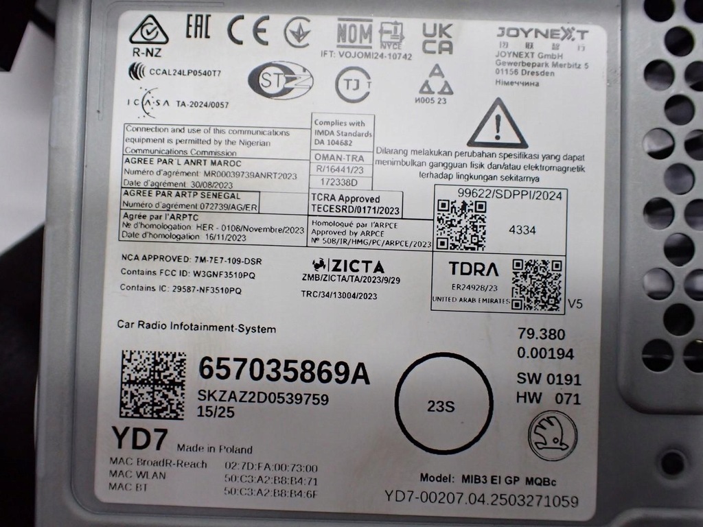 фото №8, Навигация navi радио заводская оригинал 657035869a skoda kamiq 25r