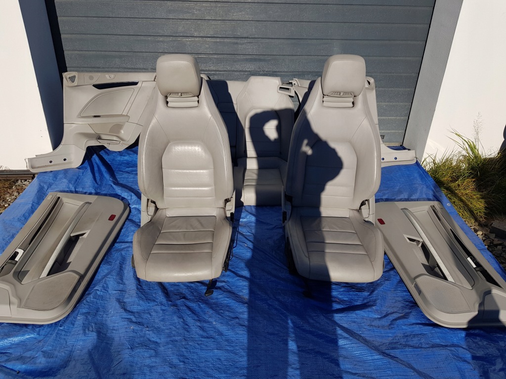 фото №1, Mercedes w207 c207 cabrio сидіння заднє сидіння обшивки комплект шкіра airscarf