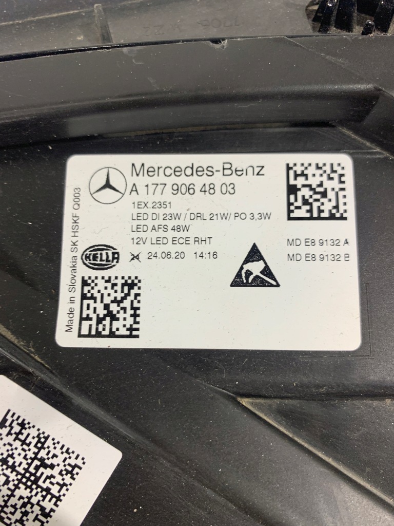 фото №7, Mercedes a klasa a177 full led правая лампа лампы