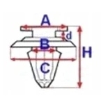 фото №3, 10x клипса накладки renault trafic nissan primastar