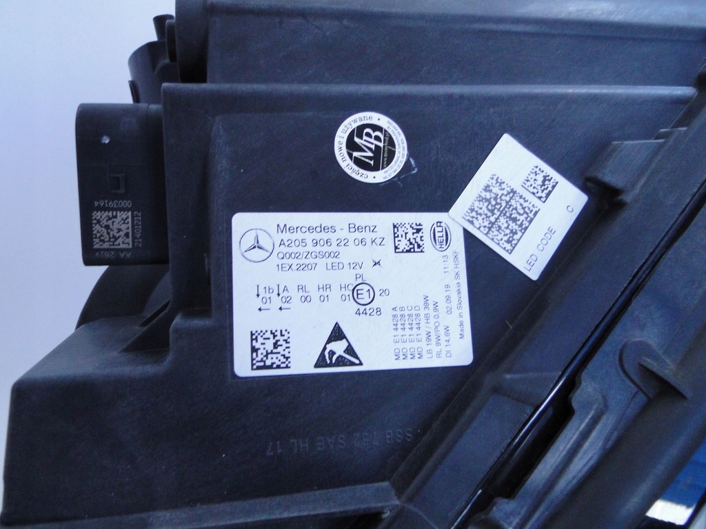 фото №13, Mercedes c klasa 205 w205 lift лампа передняя правая led high performance