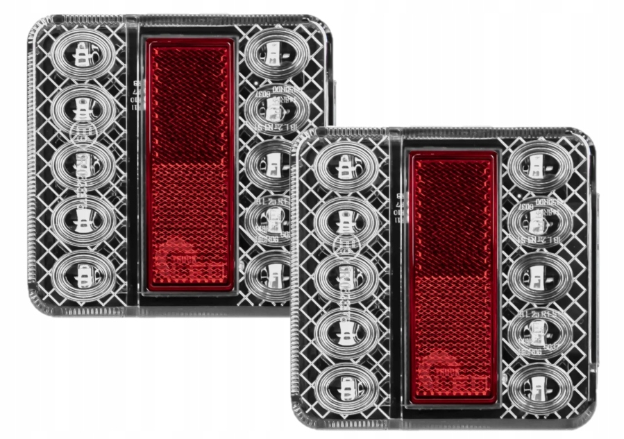 фото №1, Комплект 2 szt лампа прицепа задняя 14 led свет 12v 4-многофункциональный малый