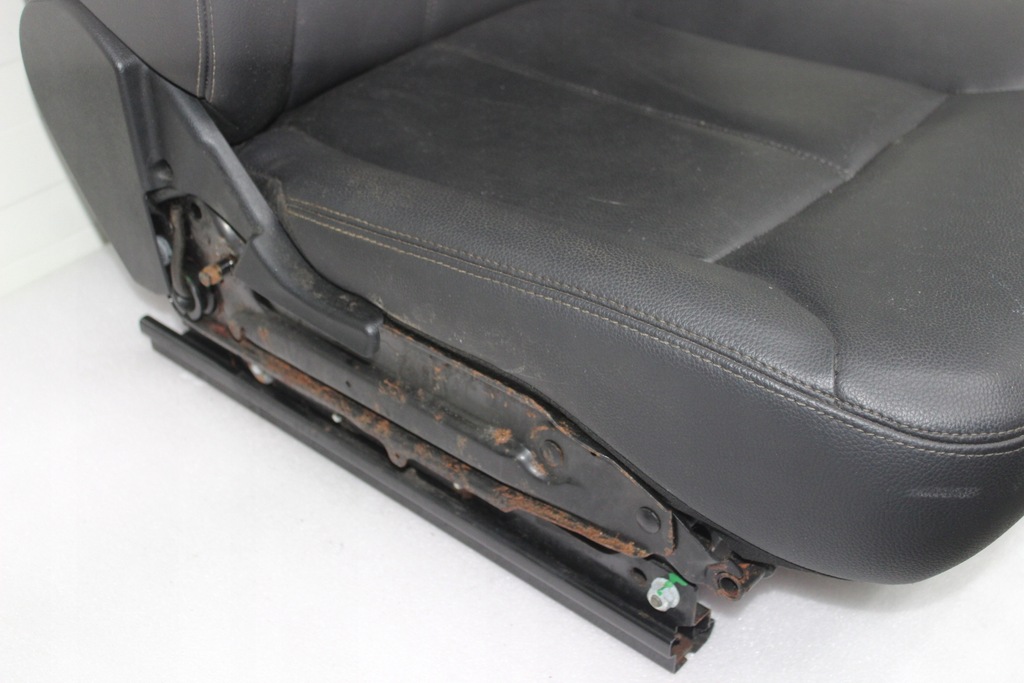 фото №12, Mercedes gl x164 сидіння лівий przed liftem czarna шкіра білий nić