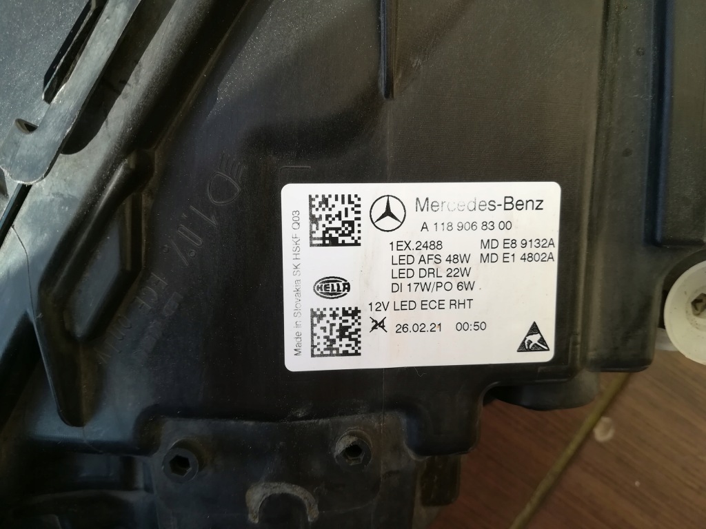 фото №6, Mercedes-benz оригинальный номер a1189068300 лампа full led