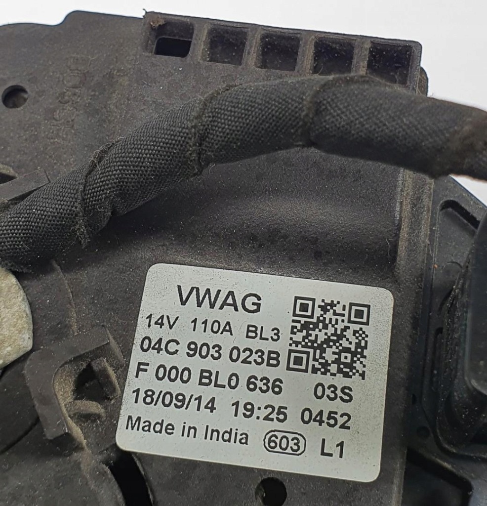 фото №5, Генератор vw up 1.0 mpi 04c903023b