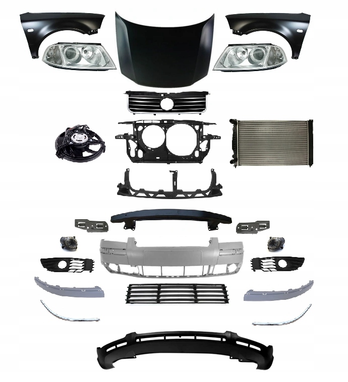 фото №1, Vw passat b5 lift 2000-2005 kompletny перед капот