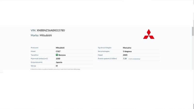 фото №7, Mitsubishi colt 07 t99 cc крила лівий перед