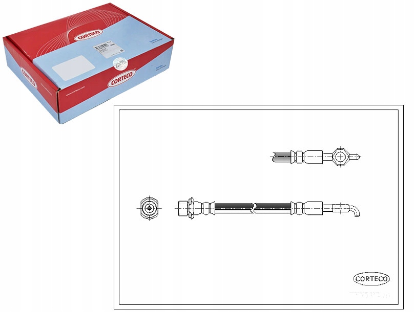 фото №1, Corteco шланг тормозной toyota previa 2.4 tcr2_