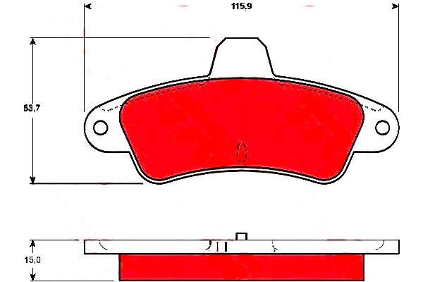 фото №1, Trw тормозные колодки тормозные ford cougar 2.0 16v ec_