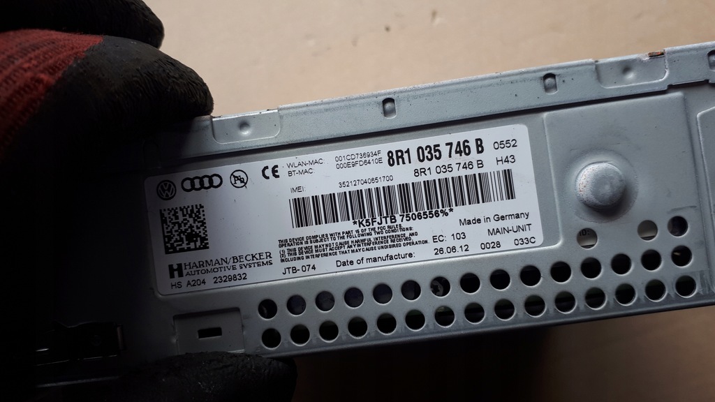 фото №6, S4 b8 lift a4 зчитувач навігації mmi 3g+ 8r1035746b