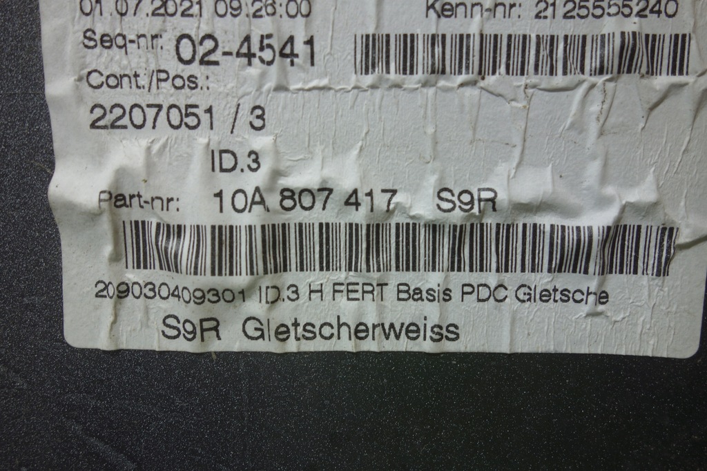 фото №9, Бампер задняя vw id.3 id3 19- pdc 10a807421 s9r