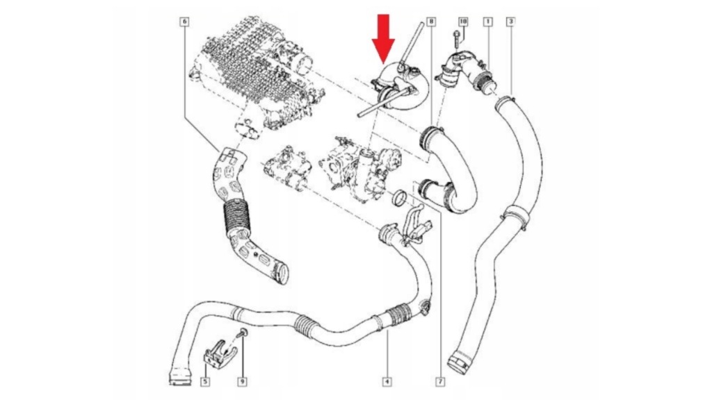 фото №3, Dacia logan ls 1.5 dci шланг труба wąż турбины