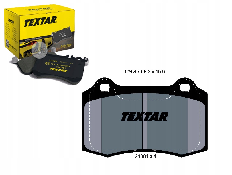 фото №1, Textar гальмівні колодки ham. jaguar задня s-type
