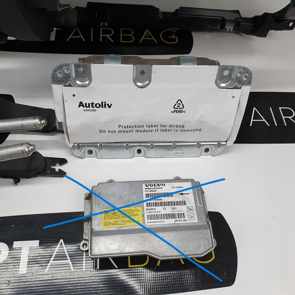 фото №9, V70 xc70 s80 0панель приладів консоль подушки безпеки ремені подушка безпеки