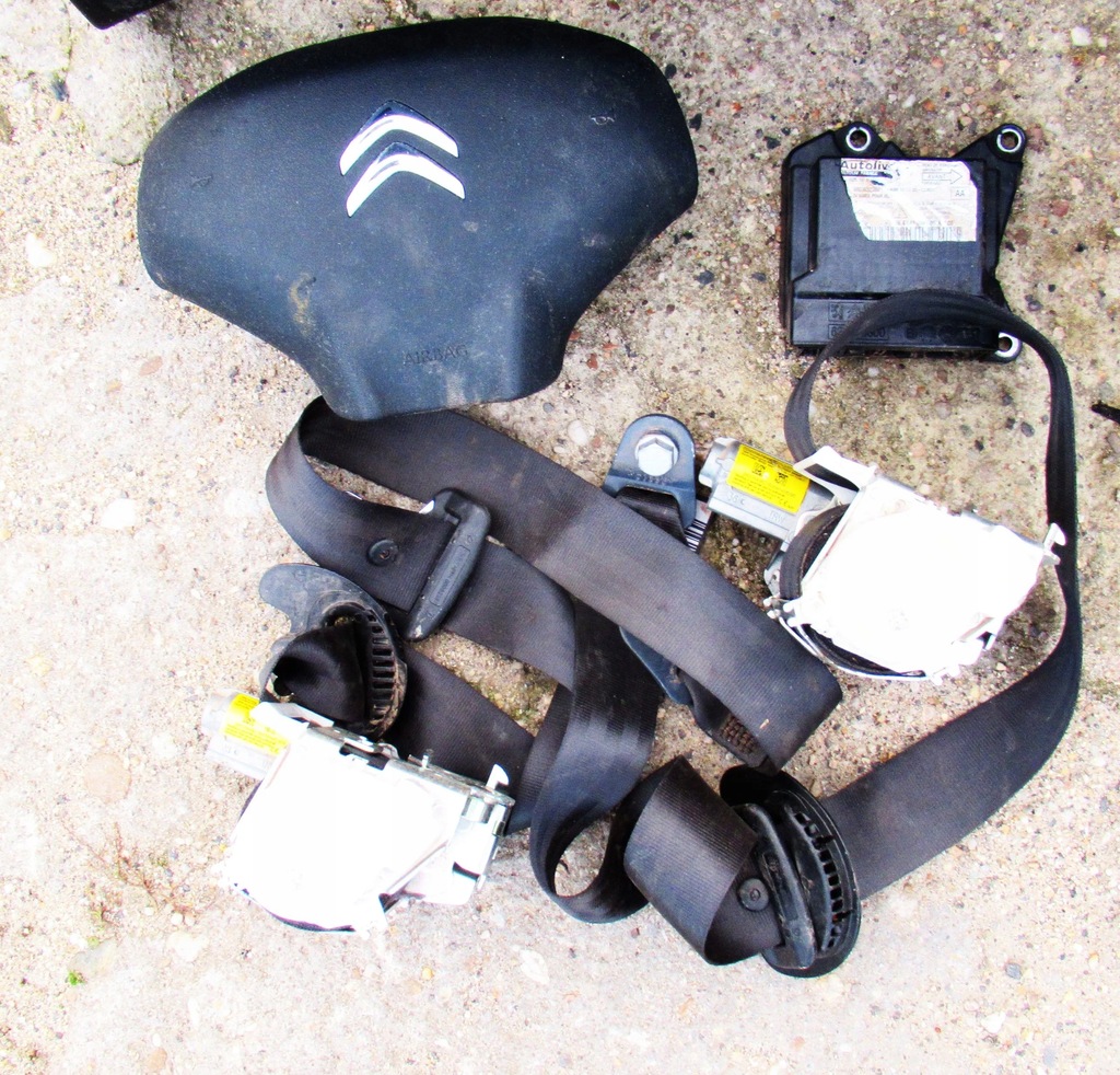 фото №6, Citroen c3 ii 09- консоль приборная панель подушки безопасности датчик ремни