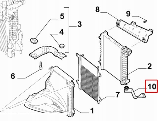 фото №2, Кронштейн интеркулер le alfa romeo stelvio2,0
