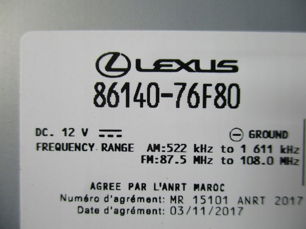 фото №5, Радіо навігація lexus ux 86140-76f80