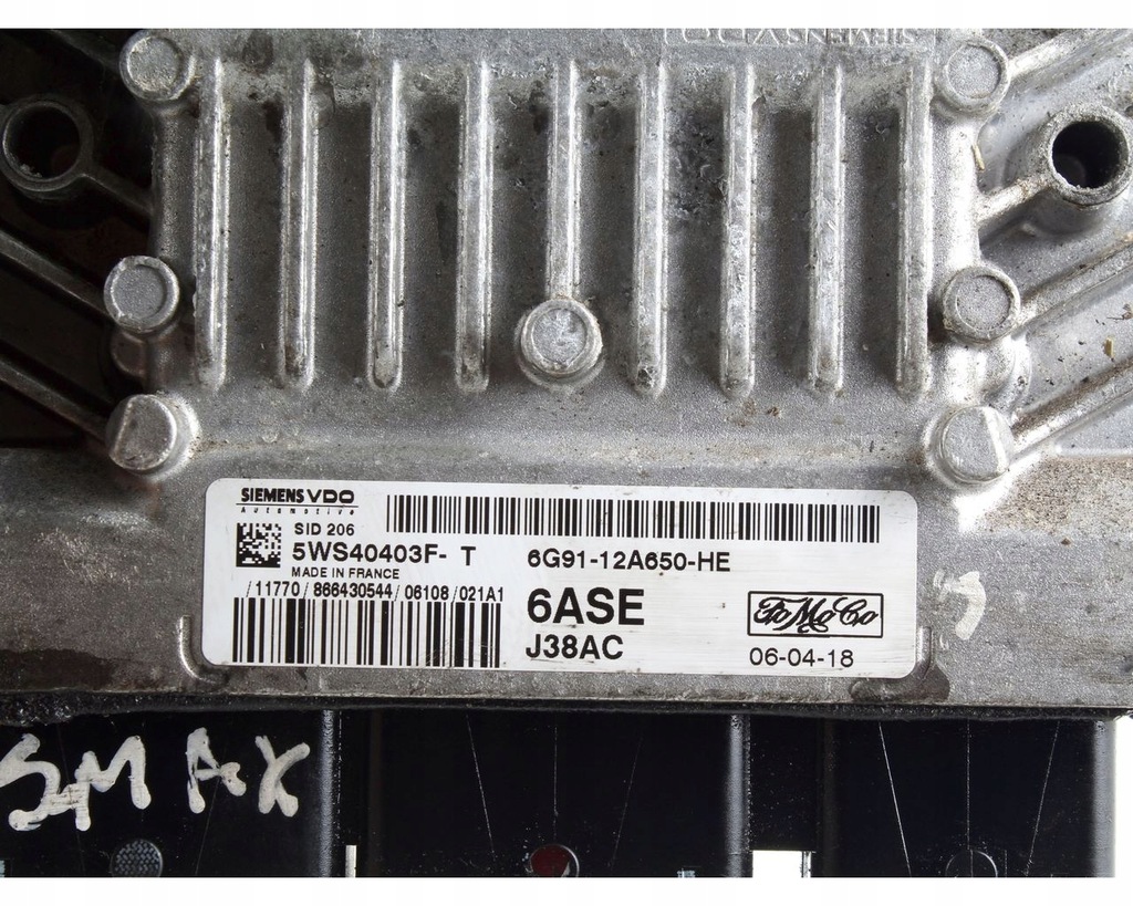 фото №7, Бортовий комп'ютер двигуна ford s-max 2.0 tdci 6g9112a650em