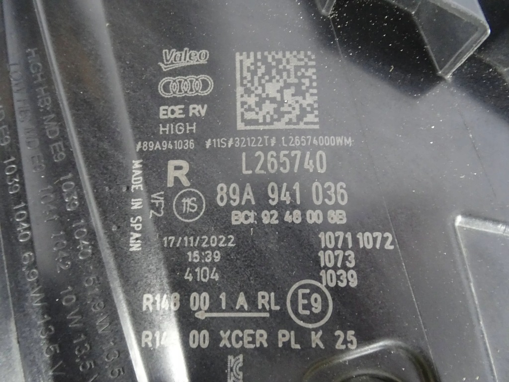 фото №10, Лампа перед передня права audi q4 89a