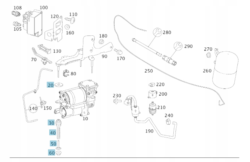 фото №8, Кронштейн компрессор mercedes w220 s klasa набор